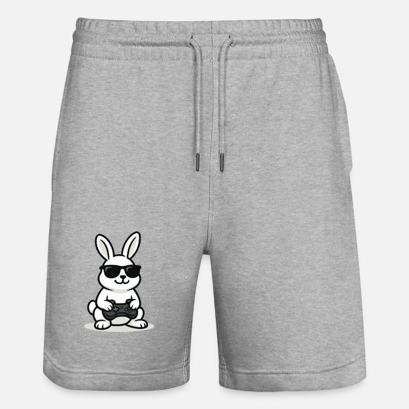 Lapin de jeu cool - Short de jogging bio TRAINER Stanley/Stella unisexe - gris chiné