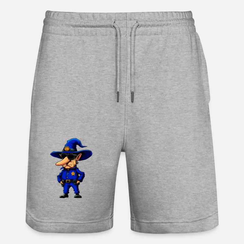 Policier Sorcier - Short de jogging bio TRAINER Stanley/Stella unisexe - gris chiné