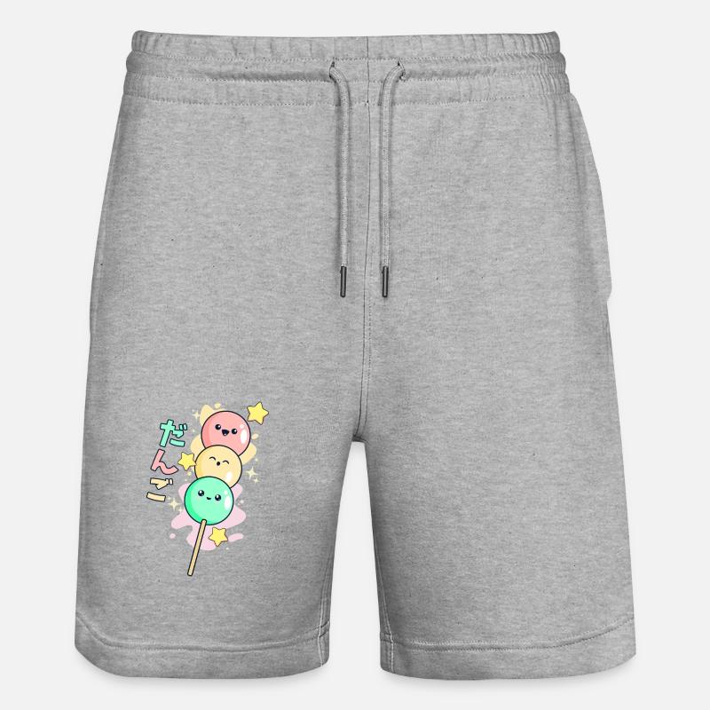 Kawaii Happy Hanami Dango - Short de jogging bio TRAINER Stanley/Stella unisexe - gris chiné