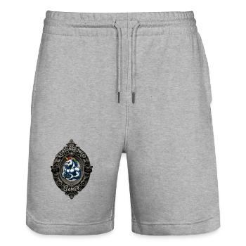Rainbow Power Gamer - Stanley/Stella Unisex Bio Joggingshorts Trainer  - Grau meliert - Vorne - Nik (191cm) & Marisol (170cm)