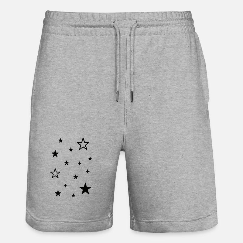 Conception du motif de diffusion d’étoiles - Short de jogging bio TRAINER Stanley/Stella unisexe - gris chiné