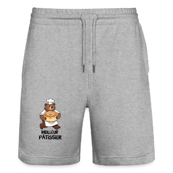 Best Pastry Chef - Stanley/Stella Trainer Unisex Organic Jogging Shorts - heather grey - Front - Nik (191cm) & Marisol (170cm)