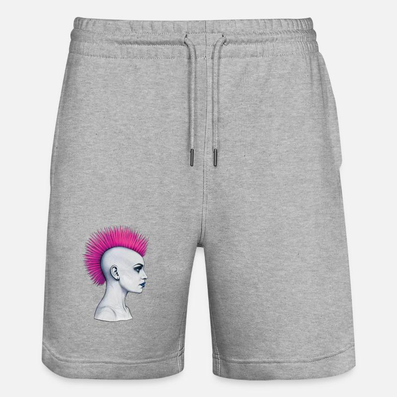 PUNKS NOT DEAD #3 – Steam Punk'n'Roll - Stanley/Stella Unisex Bio Joggingshorts Trainer  - Grau meliert