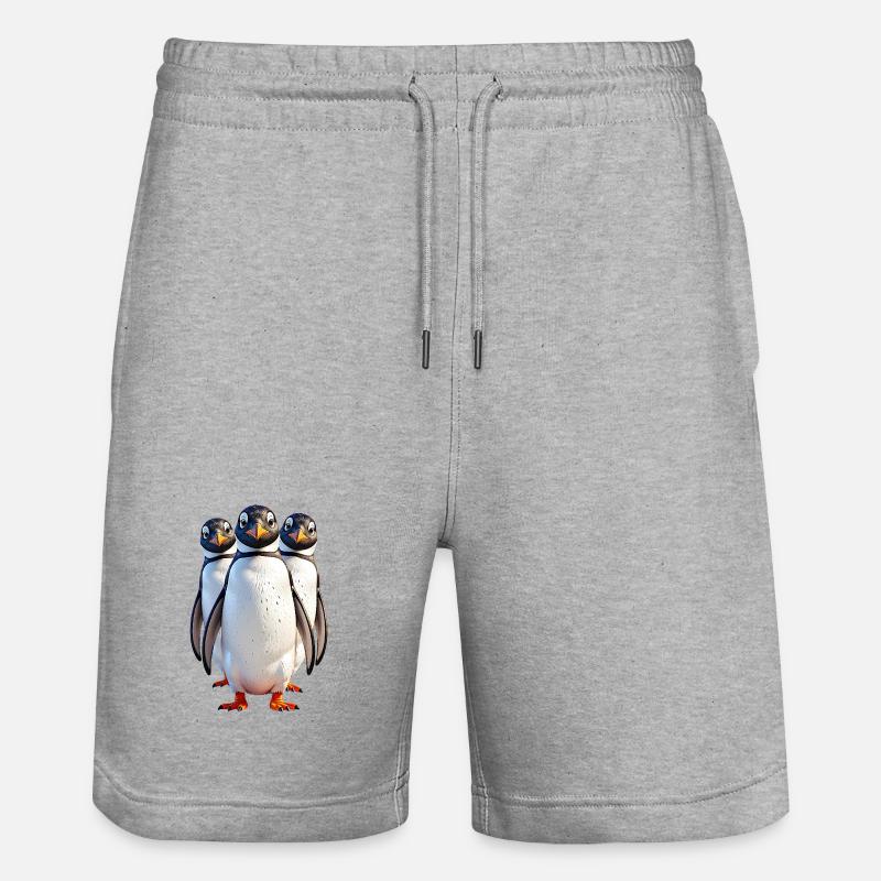Pingouin - Short de jogging bio TRAINER Stanley/Stella unisexe - gris chiné