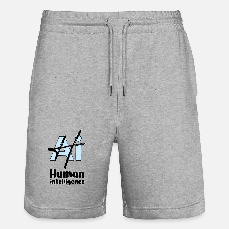 MENSCHLICHE INTELLIGENZ #2 – Lass uns reden. - Stanley/Stella Unisex Bio Joggingshorts Trainer  - Grau meliert