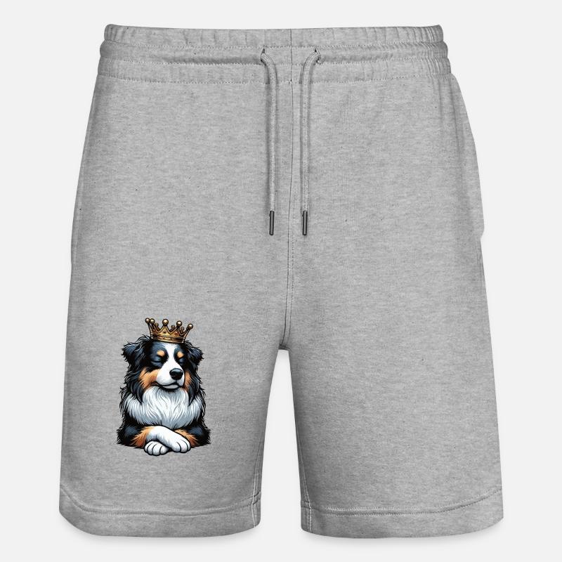 Berger australien Aussie Aussie Propriétaires Aussies - Short de jogging bio TRAINER Stanley/Stella unisexe - gris chiné