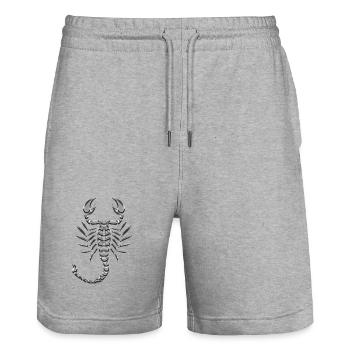 Skorpion-Metallchrom - Stanley/Stella Unisex Bio Joggingshorts Trainer  - Grau meliert - Vorne - Nik (191cm) & Marisol (170cm)