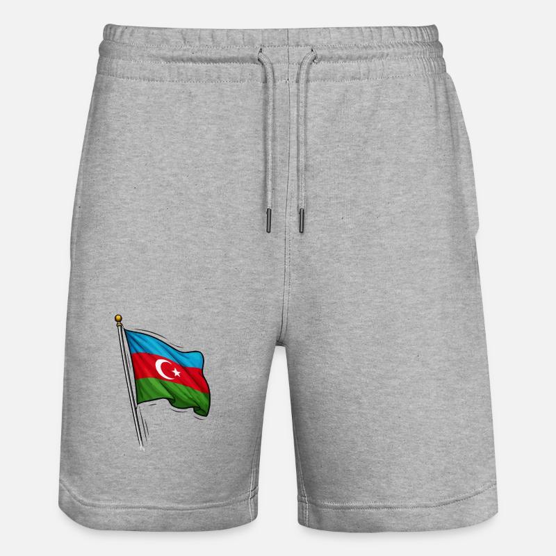 Conception du drapeau de l’Azerbaïdjan - Short de jogging bio TRAINER Stanley/Stella unisexe - gris chiné