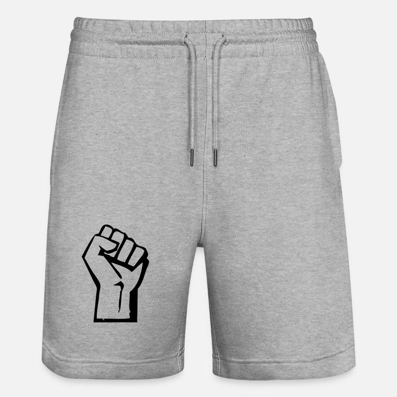 Faust - Prolétariat - Ouvrier - Short de jogging bio TRAINER Stanley/Stella unisexe - gris chiné