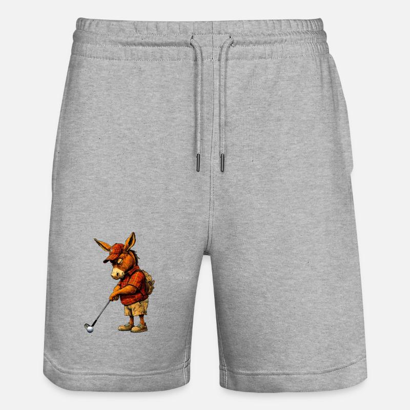 Âne de golf - Short de jogging bio TRAINER Stanley/Stella unisexe - gris chiné