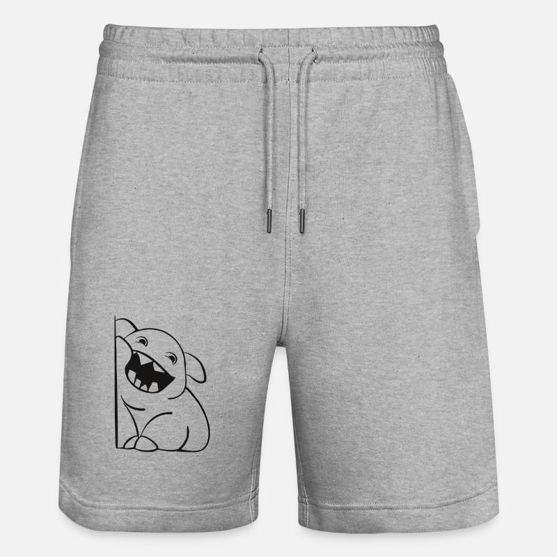 Cute little monster - Stanley/Stella Trainer Unisex Organic Jogging Shorts - heather grey