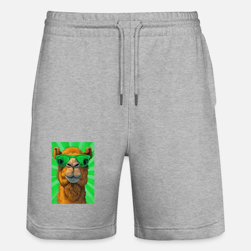 Kamel - Stanley/Stella Unisex Bio Joggingshorts Trainer  - Grau meliert