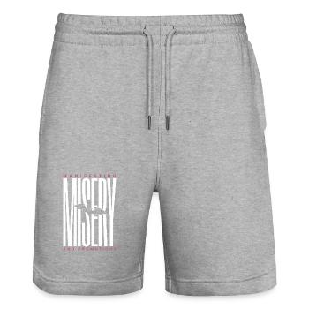 Manifesting Violet Victory Bat - Stanley/Stella Trainer Unisex Organic Jogging Shorts - heather grey - Front - Nik (191cm) & Marisol (170cm)