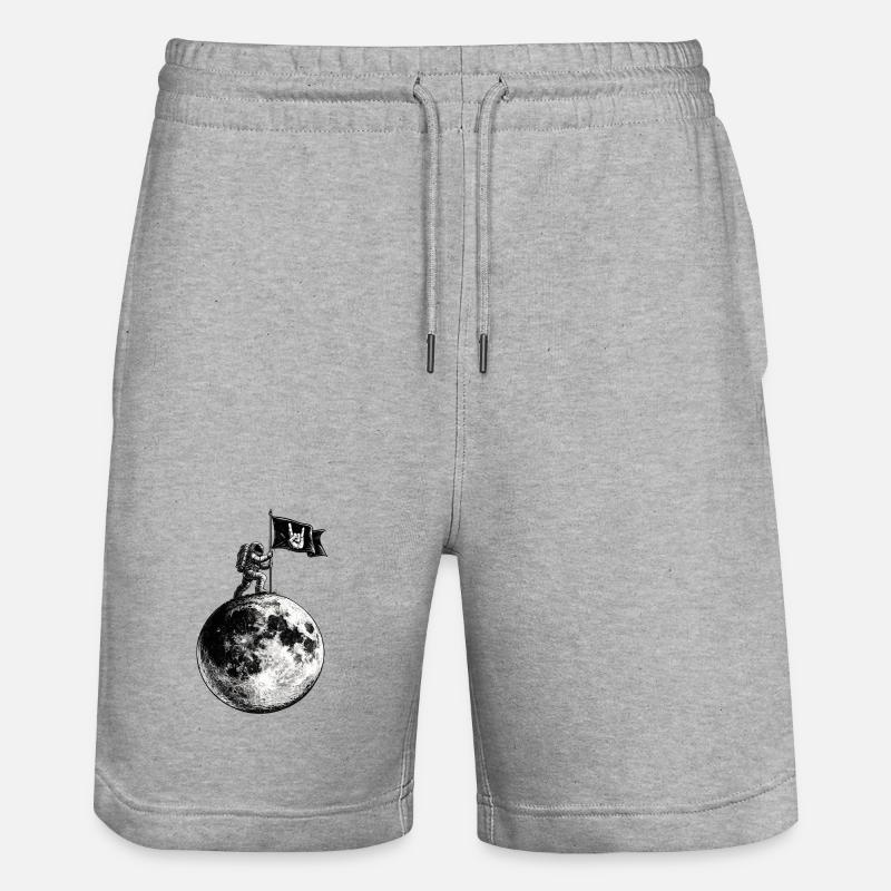 Drapeau lunaire avec panneau jupe - Short de jogging bio TRAINER Stanley/Stella unisexe - gris chiné