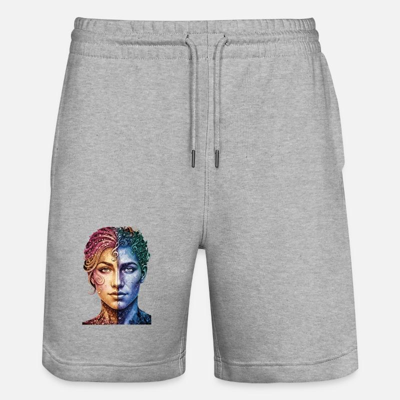 Music_is_equal - Short de jogging bio TRAINER Stanley/Stella unisexe - gris chiné