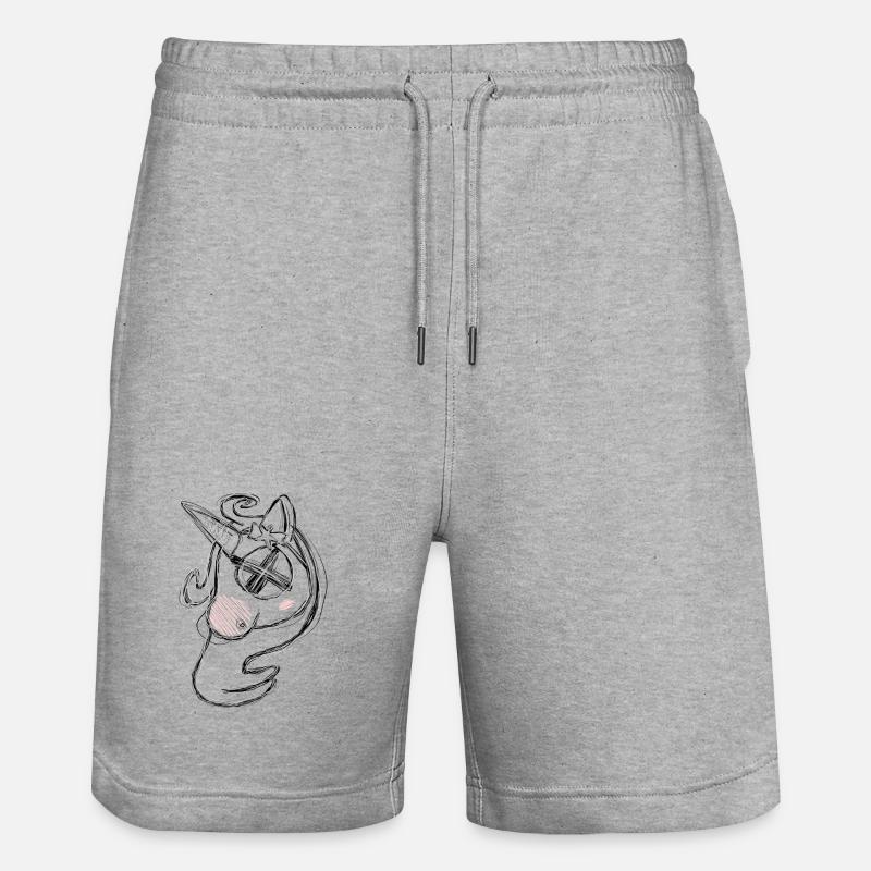 Totes Uni Grau - Stanley/Stella Unisex Bio Joggingshorts Trainer - Grau meliert
