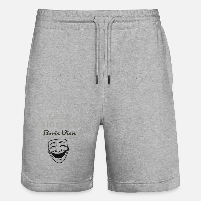 Faut Rigoler Boris Vian - Short de jogging bio TRAINER Stanley/Stella unisexe - gris chiné