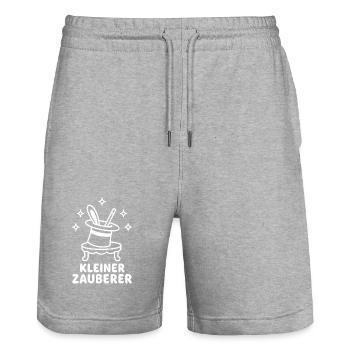 Kleiner Zauberer – Magie Zaubertrick Kinder Vektor - Stanley/Stella Unisex Bio Joggingshorts Trainer  - Grau meliert - Vorne - Nik (191cm) & Marisol (170cm)