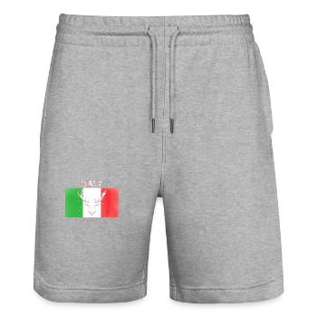 Italy's Wildlife Italy Wildlife - Stanley/Stella Trainer Unisex Organic Jogging Shorts - heather grey - Front - Nik (191cm) & Marisol (170cm)