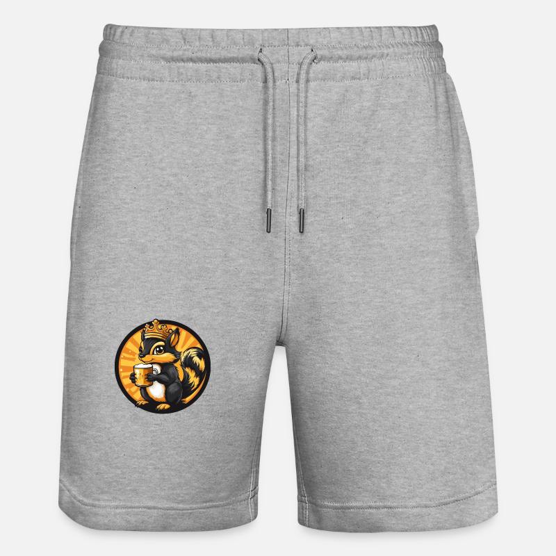 Bande dessinée de bière d’écureuil - Short de jogging bio TRAINER Stanley/Stella unisexe - gris chiné