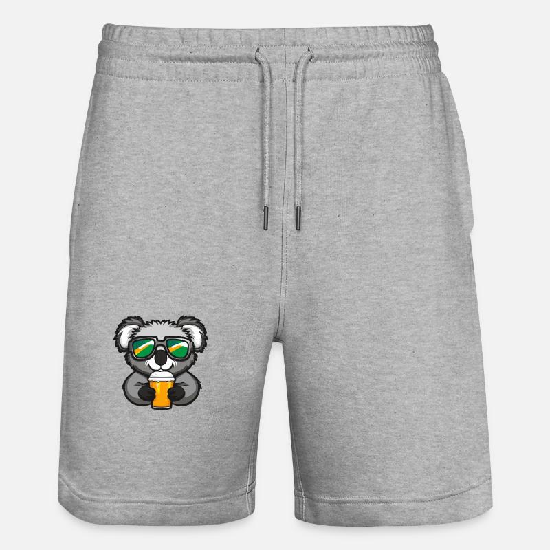 Koala Ski Bier - Stanley/Stella Unisex Bio Joggingshorts Trainer  - Grau meliert