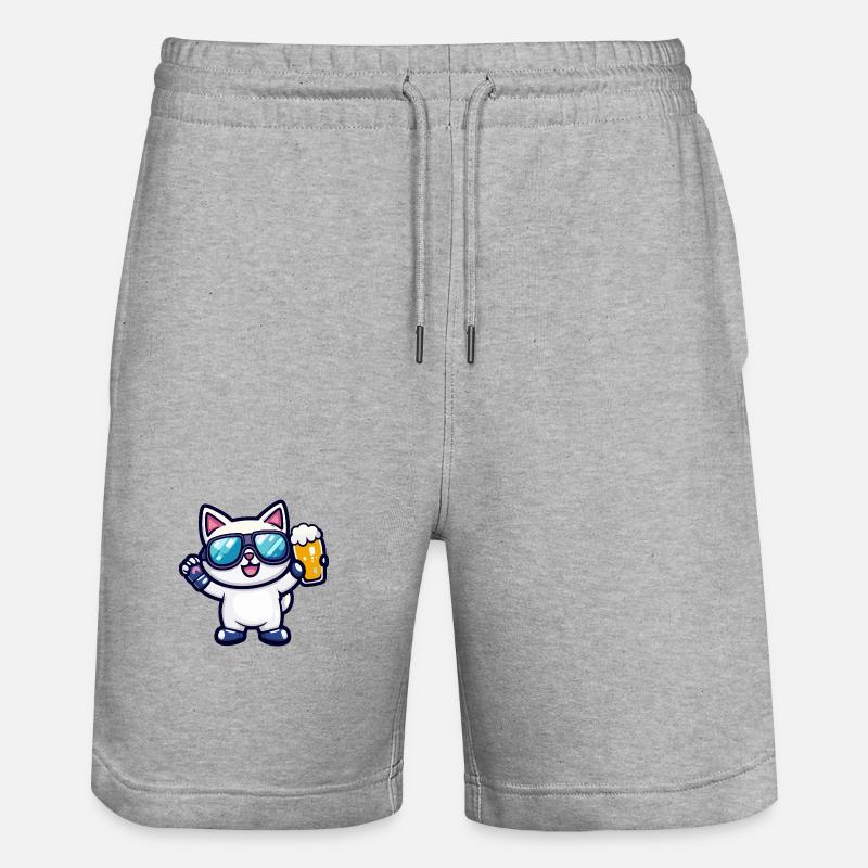 Bière Cat Ski - Short de jogging bio TRAINER Stanley/Stella unisexe - gris chiné