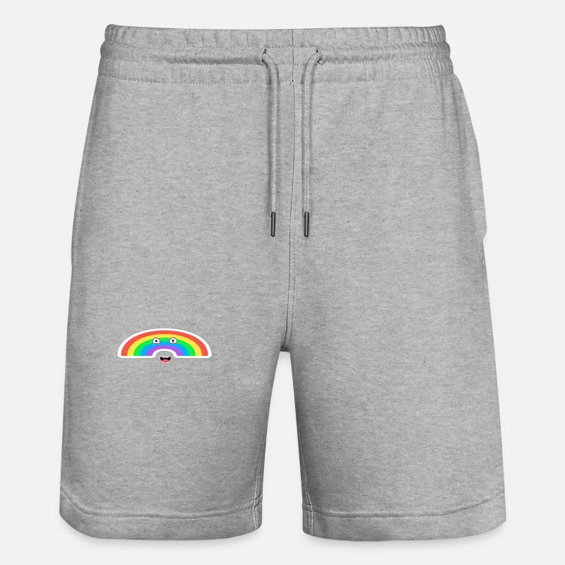 Animation arc-en-ciel vive - Short de jogging bio TRAINER Stanley/Stella unisexe - gris chiné