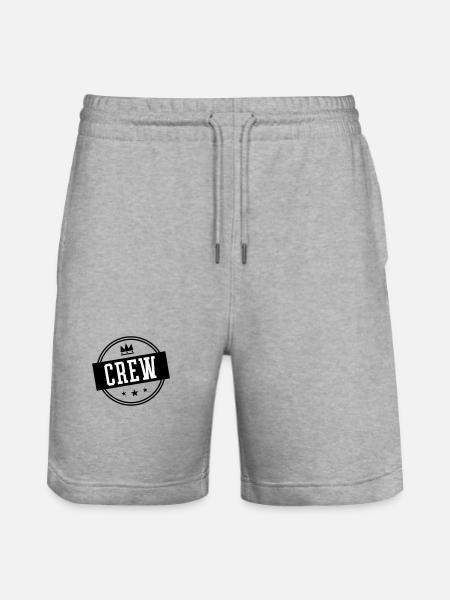 Crew Circle - Stanley/Stella Trainer Unisex Organic Jogging Shorts - heather grey
