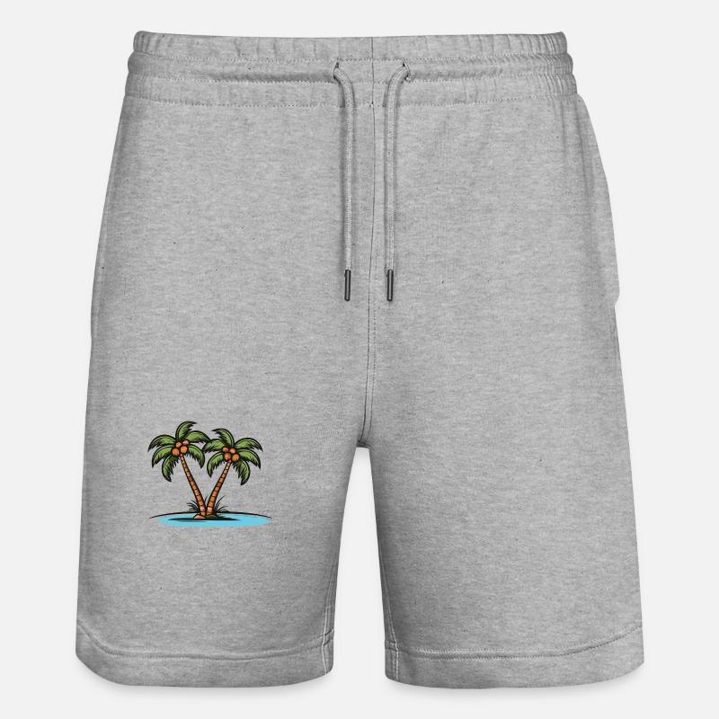 Vacances à Palm Island - Short de jogging bio TRAINER Stanley/Stella unisexe - gris chiné