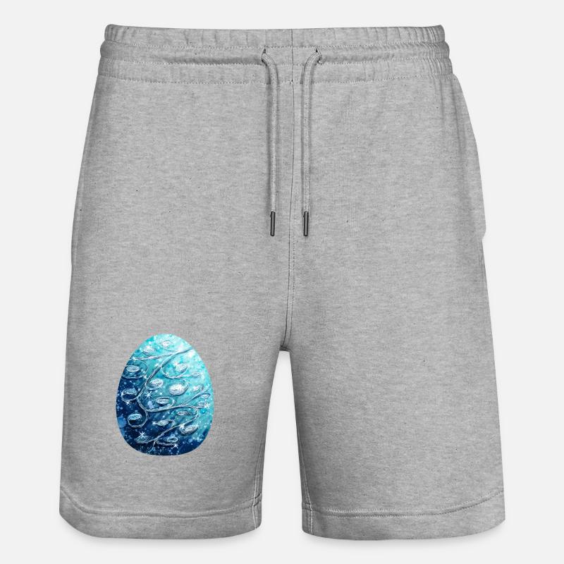 Oeuf de dragon bleu - Short de jogging bio TRAINER Stanley/Stella unisexe - gris chiné