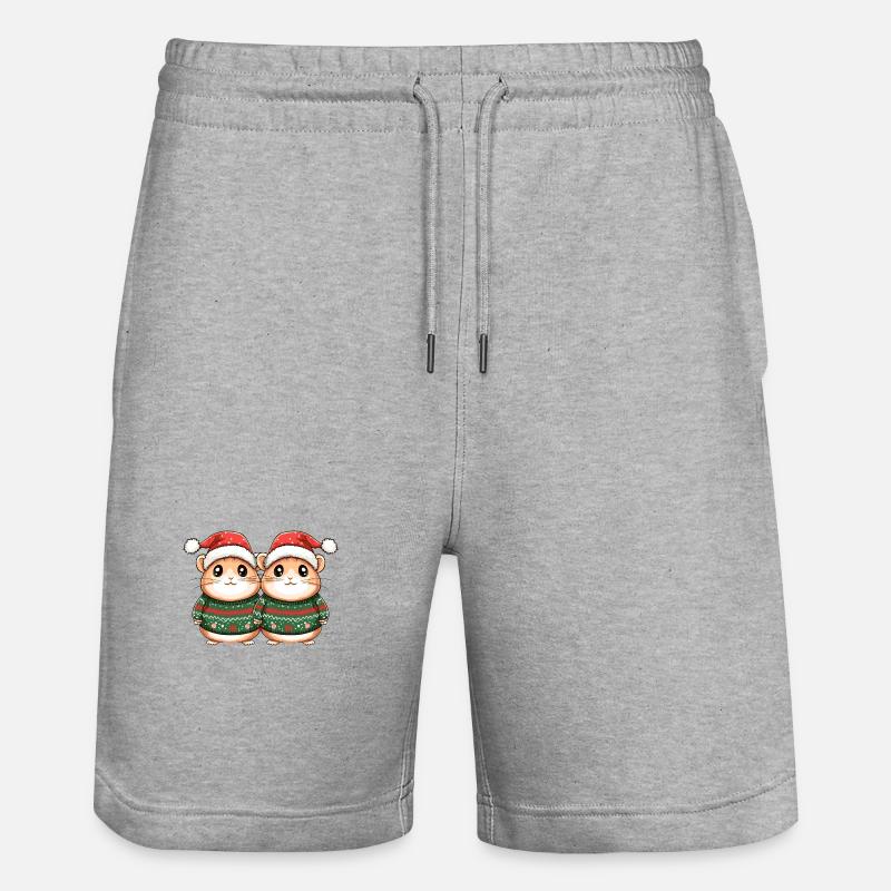 Équipe de Noël des hamsters - Short de jogging bio TRAINER Stanley/Stella unisexe - gris chiné