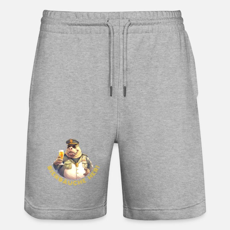 Bierbäuche her! - Stanley/Stella Unisex Bio Joggingshorts Trainer  - Grau meliert
