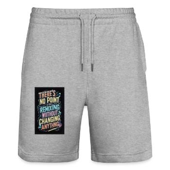 Remixxx - Stanley/Stella Unisex Bio Joggingshorts Trainer  - Grau meliert - Vorne - Nik (191cm) & Marisol (170cm)
