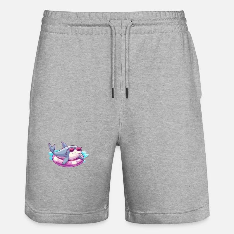 Bande dessinée d’été requin - Short de jogging bio TRAINER Stanley/Stella unisexe - gris chiné