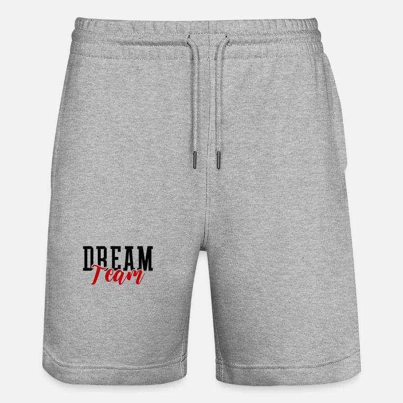 Dream Team - Stanley/Stella Unisex Bio Joggingshorts Trainer  - Grau meliert