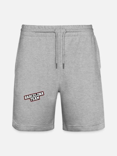 Barcelona City Team - Stanley/Stella Trainer Unisex Organic Jogging Shorts - heather grey