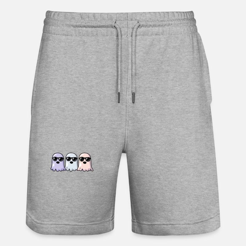 Fantômes Halloween - Short de jogging bio TRAINER Stanley/Stella unisexe - gris chiné
