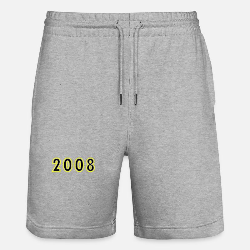 2008 Année Anniversaire - Short de jogging bio TRAINER Stanley/Stella unisexe - gris chiné