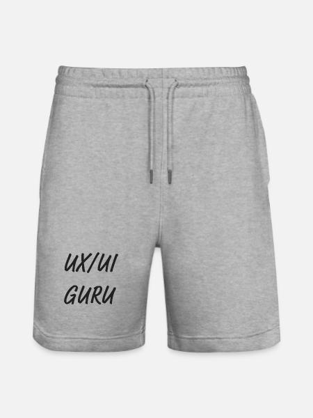 UX/UI Guru - Stanley/Stella Trainer Unisex Organic Jogging Shorts - heather grey