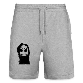 Dark Lilly - Stanley/Stella Trainer Unisex Organic Jogging Shorts - heather grey - Front - Nik (191cm) & Marisol (170cm)