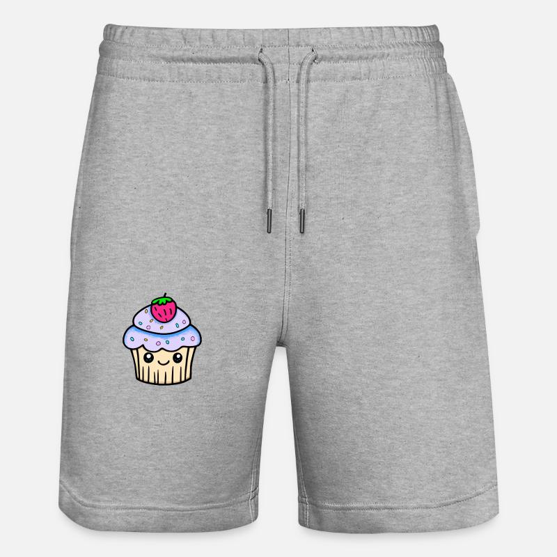 Mignon cupcake kawaii - Short de jogging bio TRAINER Stanley/Stella unisexe - gris chiné