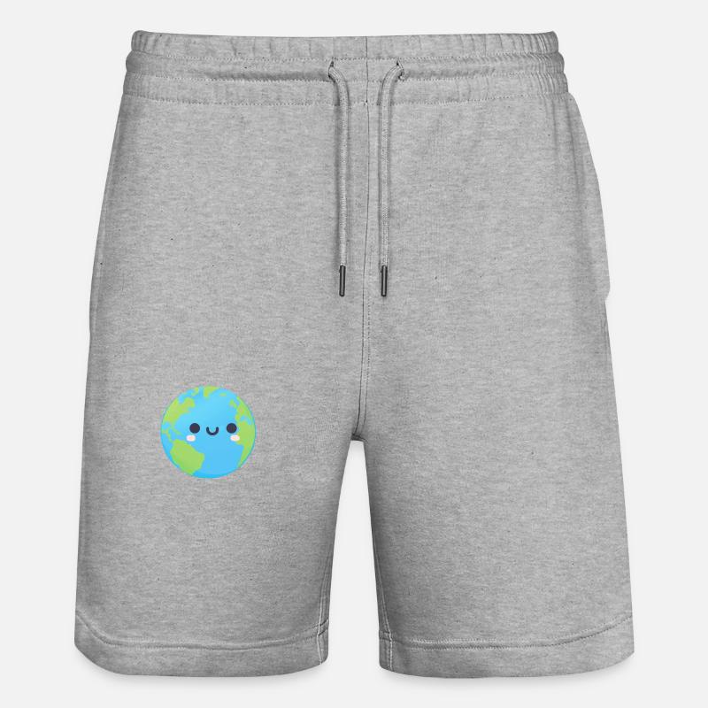 Mignon planète Terre - Short de jogging bio TRAINER Stanley/Stella unisexe - gris chiné
