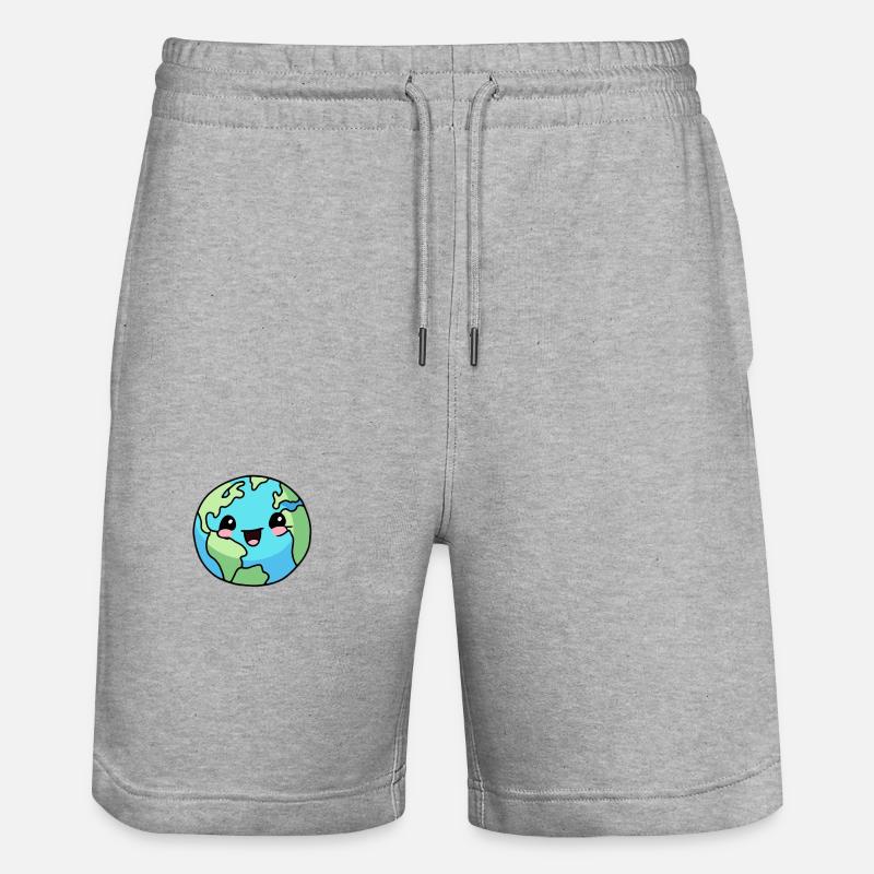 Notre heureuse mère la Terre ! - Short de jogging bio TRAINER Stanley/Stella unisexe - gris chiné