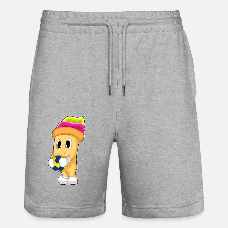 Glacier Handball Handball - Short de jogging bio TRAINER Stanley/Stella unisexe - gris chiné