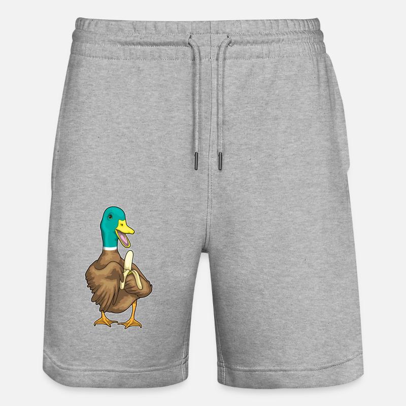 Canard Banane - Short de jogging bio TRAINER Stanley/Stella unisexe - gris chiné