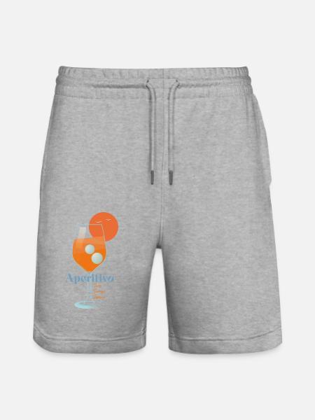 Aperitivo Italiano - Sun Smile Taste - Stanley/Stella Trainer Unisex Organic Jogging Shorts - heather grey