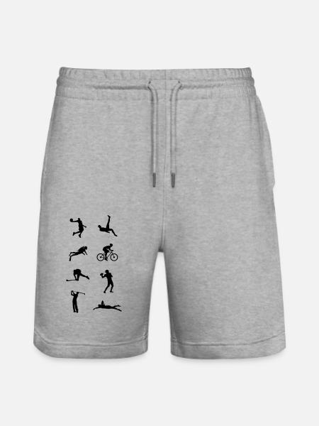 Sportarten Geschenk - Stanley/Stella Unisex Bio Joggingshorts Trainer - Grau meliert