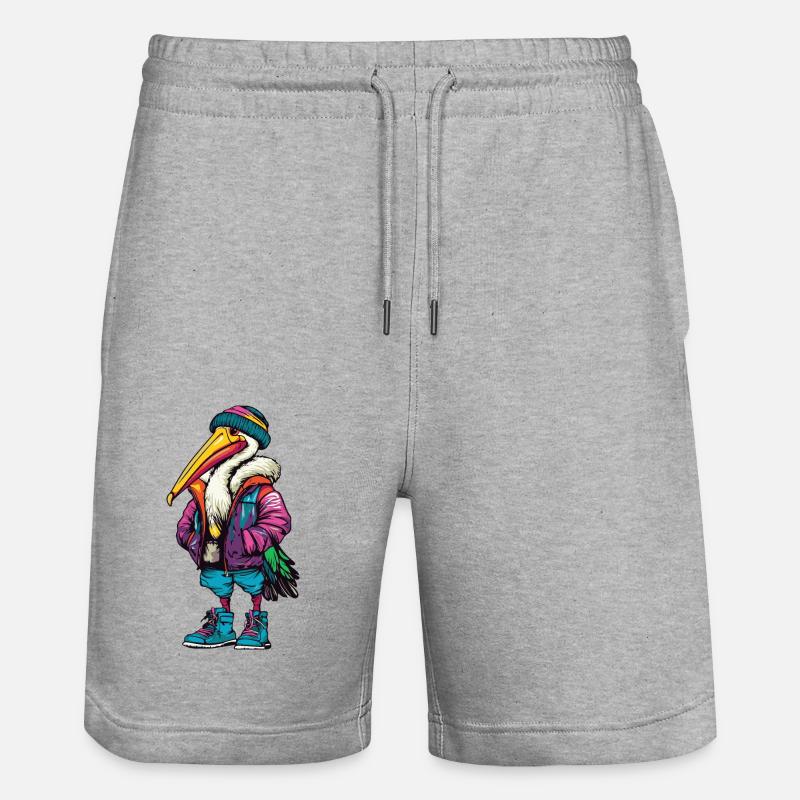 Pélican Oiseau Mode Hiver - Short de jogging bio TRAINER Stanley/Stella unisexe - gris chiné