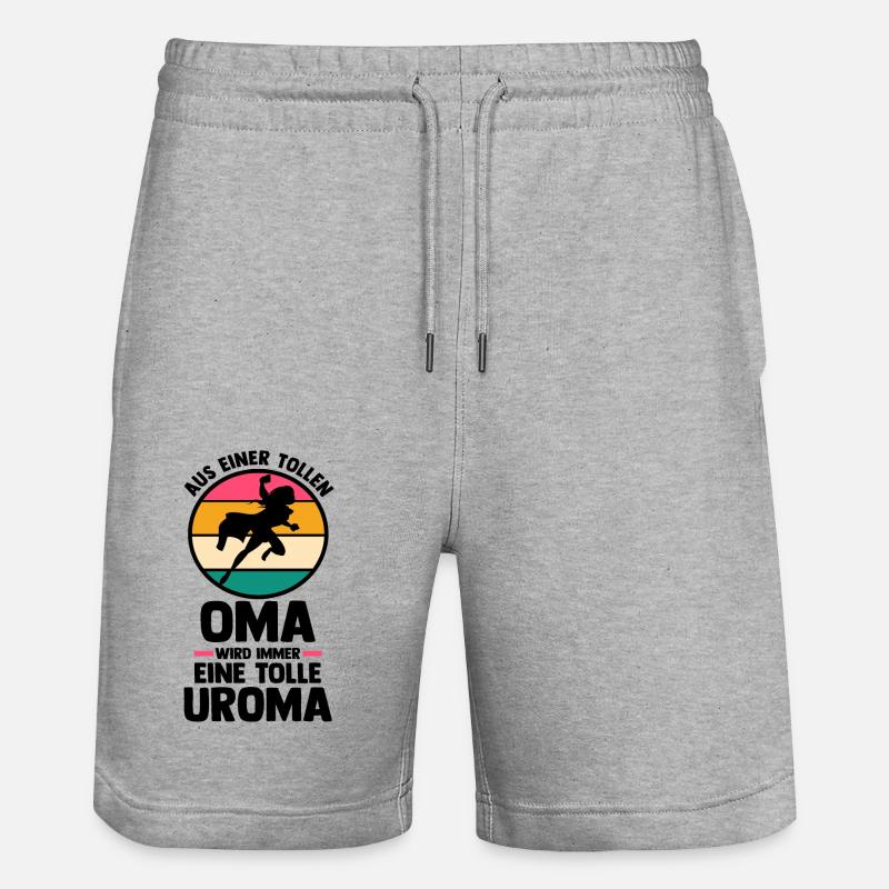 Maman Maman Grand-mère Mamie - Short de jogging bio TRAINER Stanley/Stella unisexe - gris chiné