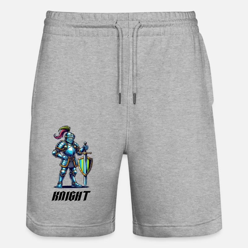 Bande dessinée Knight - Short de jogging bio TRAINER Stanley/Stella unisexe - gris chiné